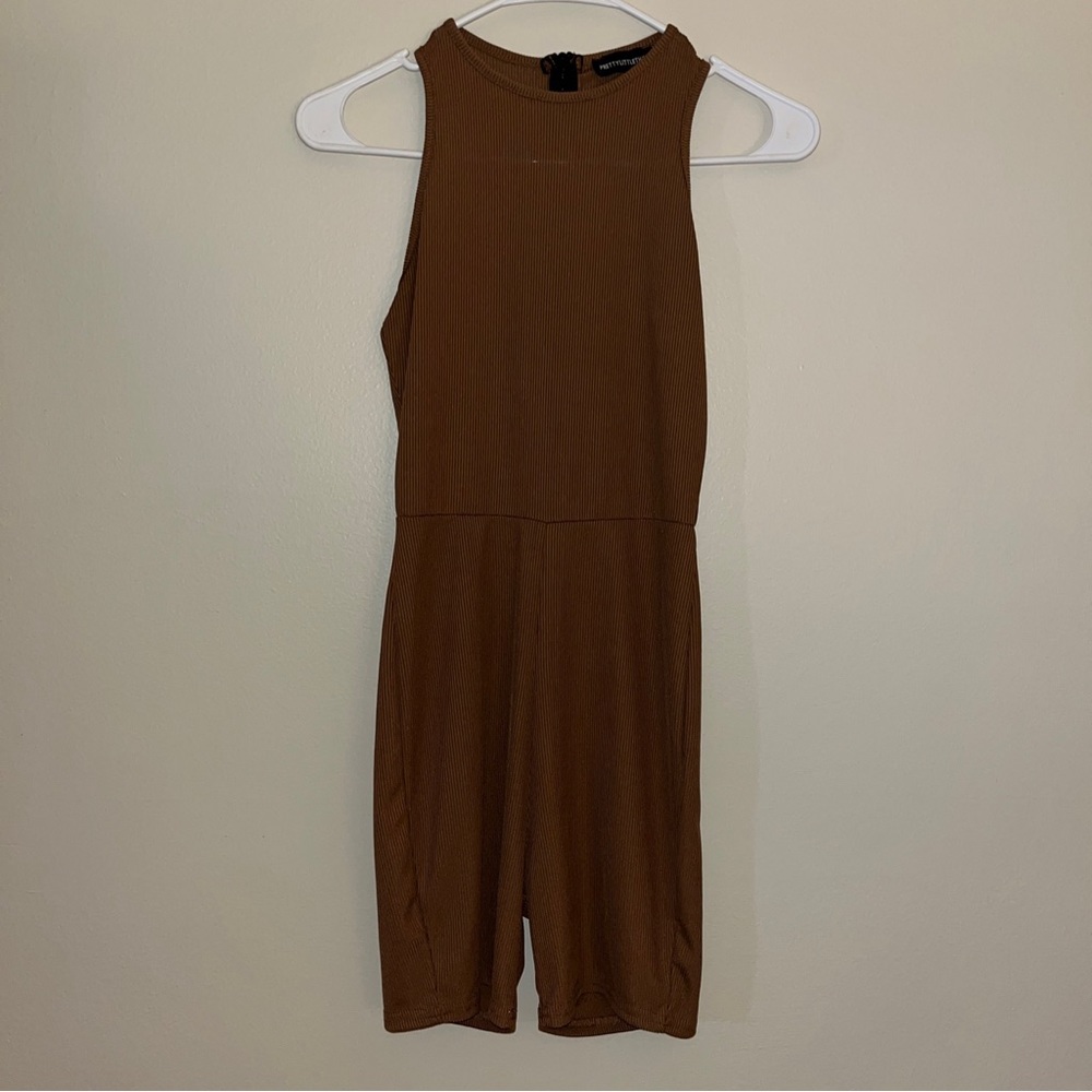 Pretty Little Thing Brown Bodysuit size 4